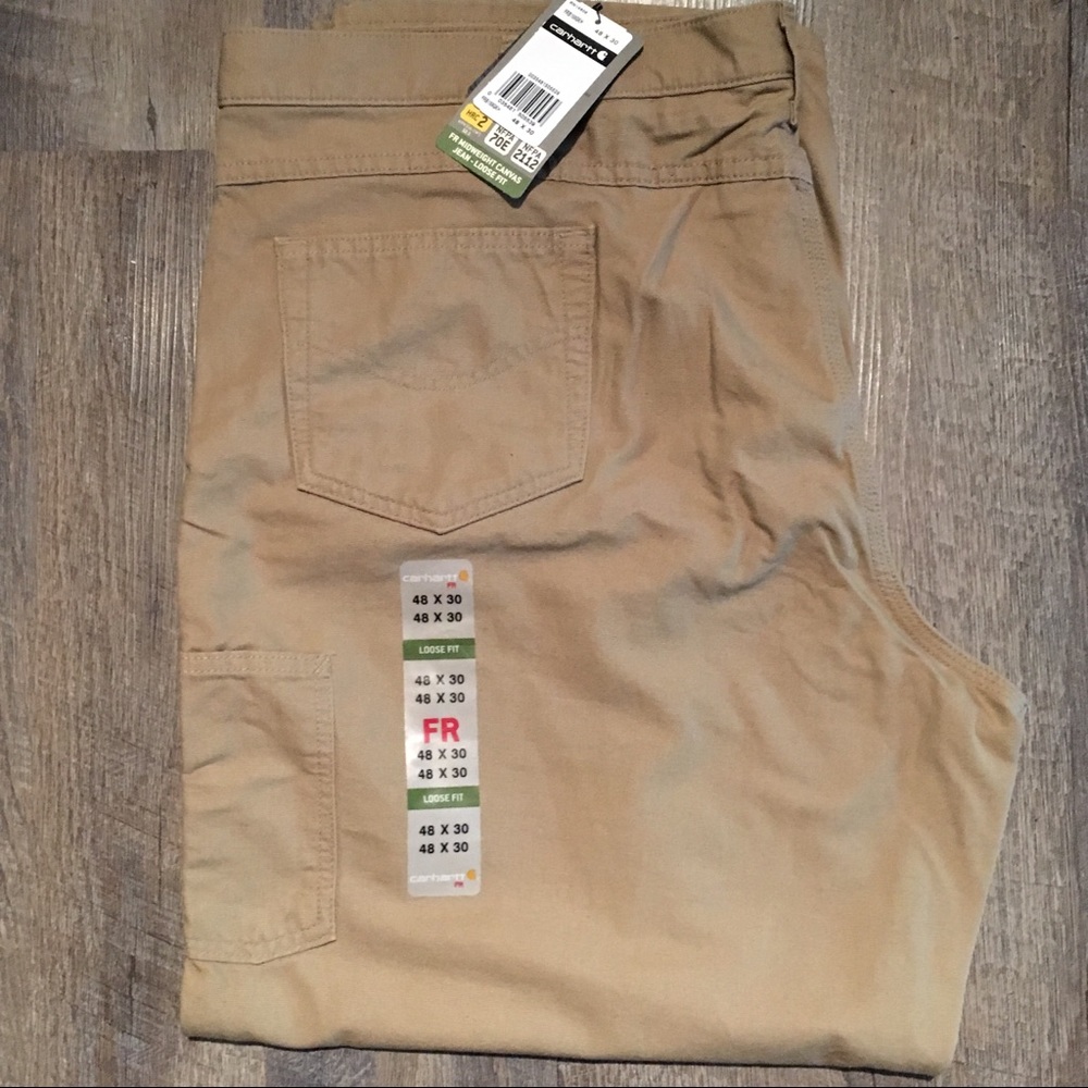 Carhartt 48X30 Flame Resistant Canvas Jean New!